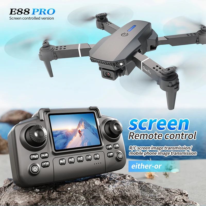 전문가용 E88 PRO 드론, 화면 탑재 8K HD 카 - Drone Rc Holder 리뷰 및 가격