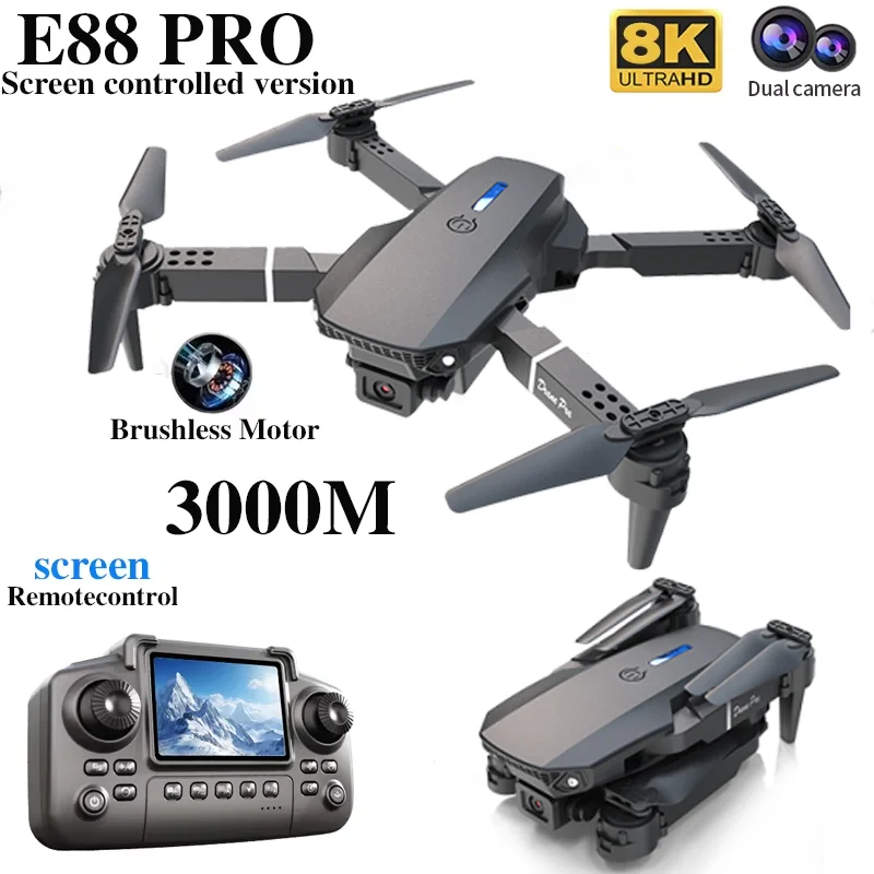 전문가용 E88 PRO 드론, 화면 탑재 8K HD 카 - Drone Rc Holder 리뷰 및 가격