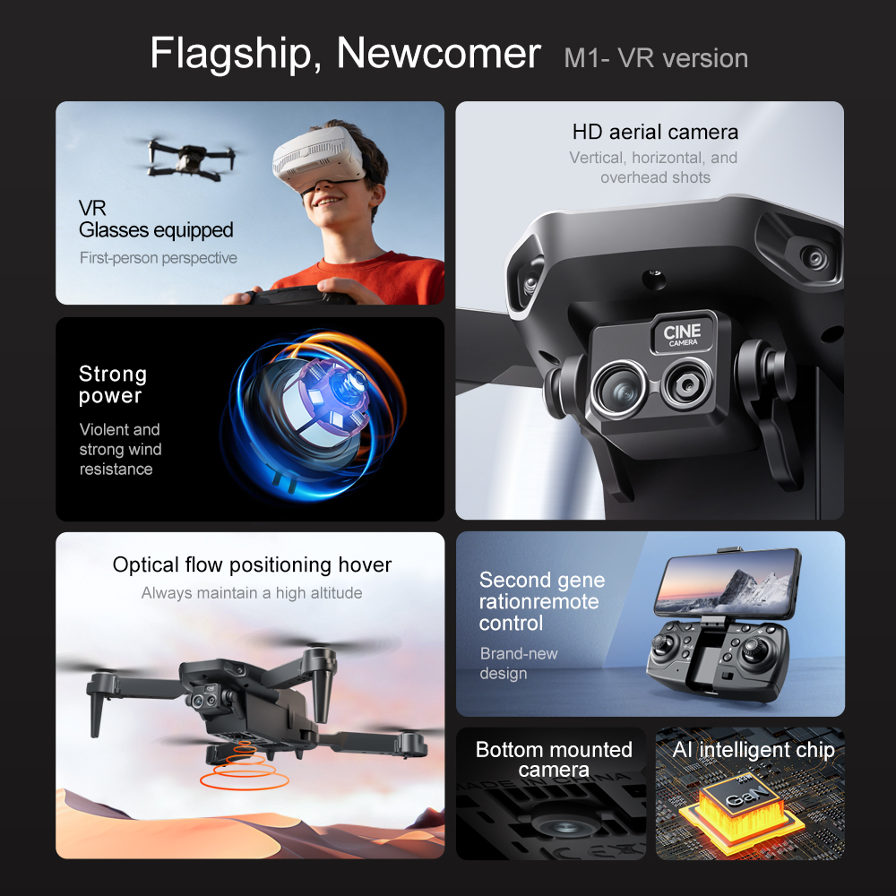오리지널 M1/M1VR 접이식 GPS 드론 4K HD  - Drone Gps Rc Tt36 리뷰 및 가격