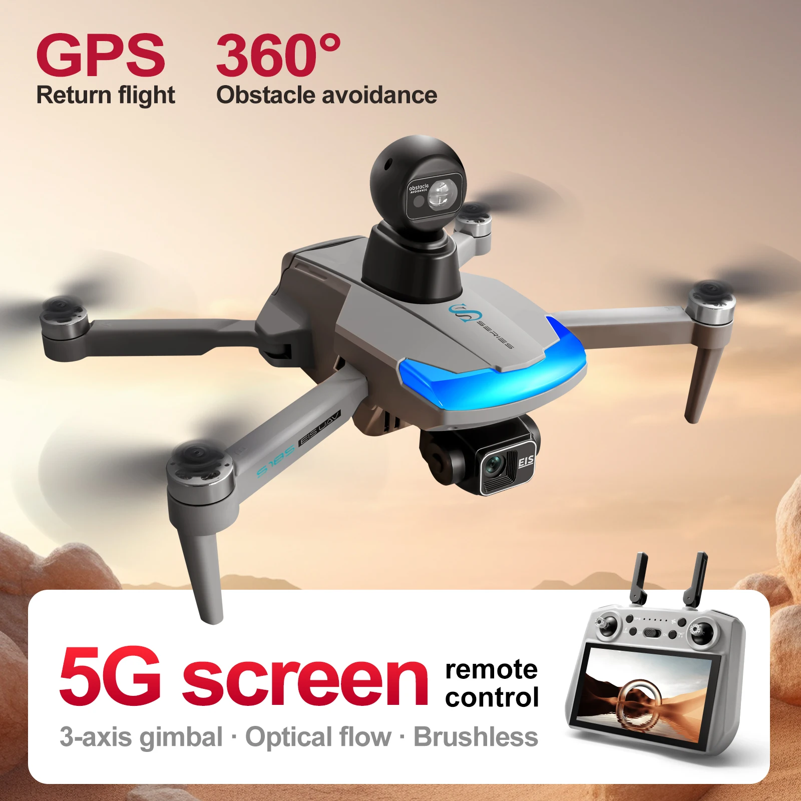 S185 전문 드론 2.7K HD 듀얼 카메라 터치 스 - Drone Gps Rc Tt36 리뷰 및 가격